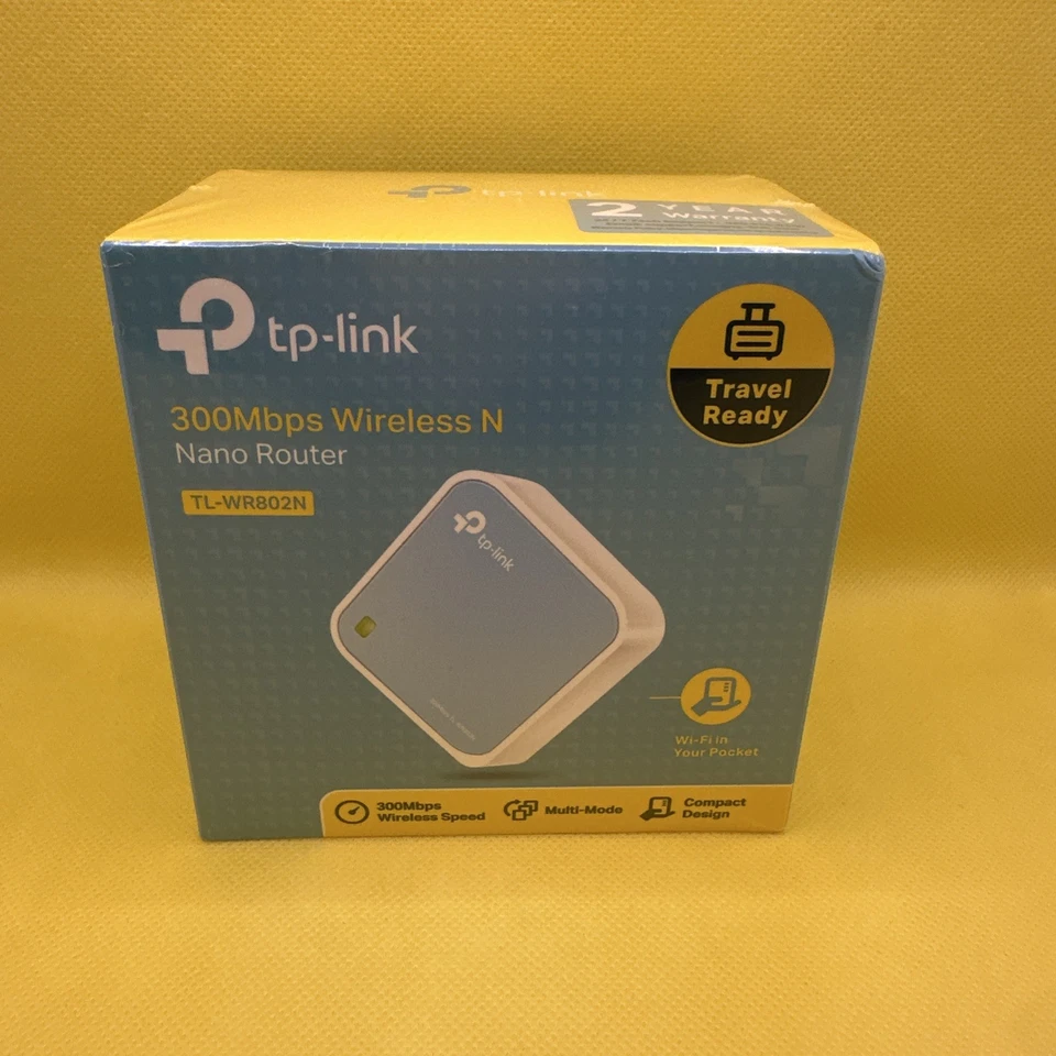 TP-Link Network TL-WR802N 300Mbps Wireless N Nano Router 2.4Ghz Travel ⚡💡 - Image 1 of 4