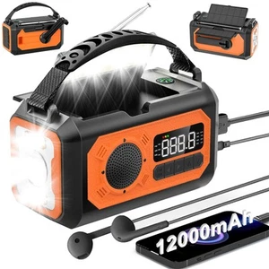 12000mAh Emergency Radio, Hand Crank Radio, Portable Weather Alert Radio AM/F... - Picture 1 of 7