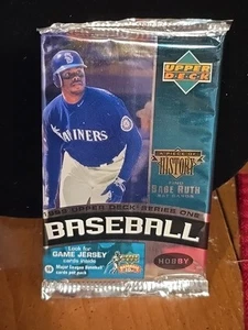 1999 Upper Deck Baseball Series 1 Hobby Packs Babe Ruth Bat Cards Jersey History - Picture 1 of 2