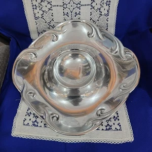 1992 Wilton Armetale De Sousa Chip Dip Shrimp Hors D'oeuvres Serving Platter 14" - Picture 1 of 4