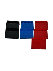 Lego Piezas de Repuesto 3297 3x4 Pendiente Lote De 7 - Negro, Rojo, Azul - Imagen 1 de 3
