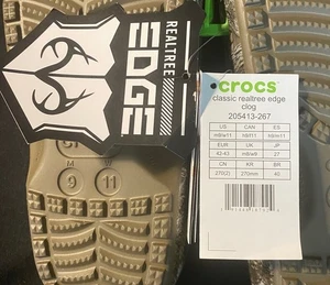 Zuecos Crocs Realtree Edge camuflaje talla 9 hombre-11 mujer-NUEVOS CON ETIQUETAS - Imagen 1 de 4