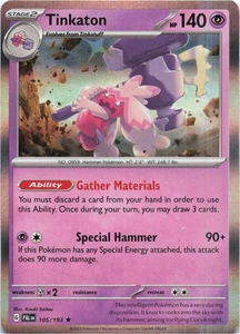 Pokemon - Tinkaton #105/193 - SV02: Paldea Evolved Holo - Picture 1 of 2
