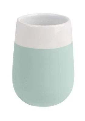 Malta Mint/White Ceramic Tumbler - Toothbrush Holder for... - Image 1 of 4