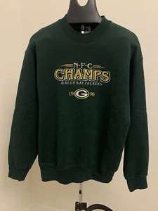 Vintage Green Bay Packers NFL Champs Large Embroidered crewneck 1996 Sweatshirt - Bild 1 von 7