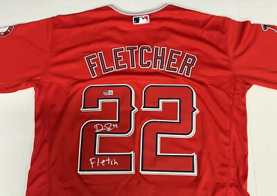 DAVID FLETCHER SIGNED ANAHEIM ANGELS JERSEY "FLETCH" INSCRIPTION BAS WK87623 - Image 1 of 4