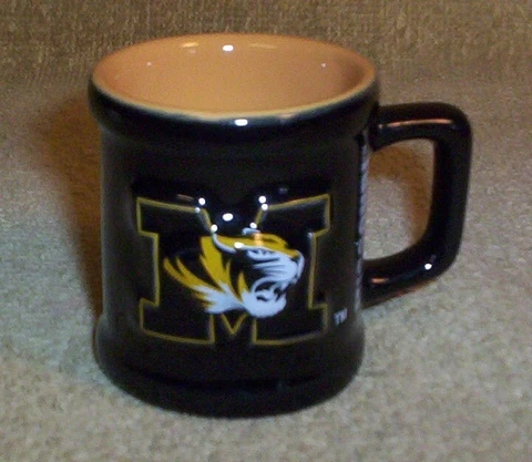 CERAMIC NCAA "MISSOURI TIGERS" SHOT GLASS MUG Cover