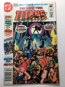New Teen Titans 21 First 1st App Brother Blood 1982 8.0 Newsstand Signed Perez - Picture 1 of 10