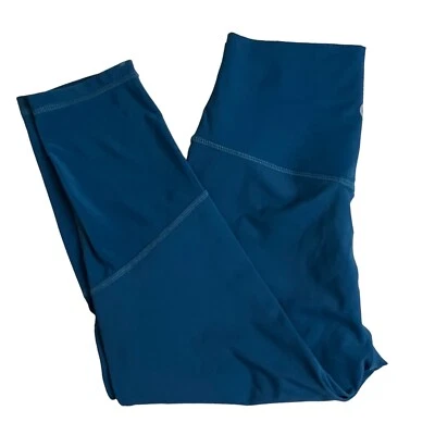 Leggings capri Zyia Active para mujer azul verdoso malla cintura alta talla 2 Foto 1 de 4