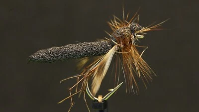 WET YOUR FLY 3 x schwarze Schaumstoff Papa lange Beine Größe 10 auf Kamasan Haken
