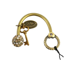 JAY STRONGWATER GORGEOUS "CRYSTAL BALL" CHARM KEY RING HOLDER SWAROVSKI NEW - Picture 1 of 3