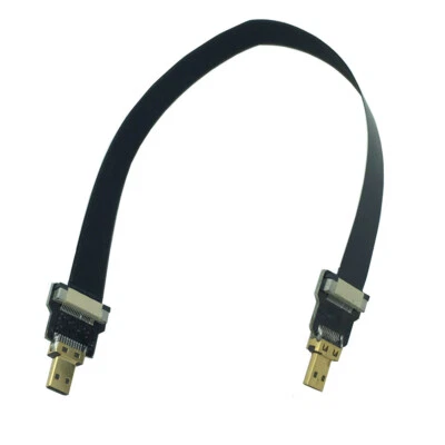 Micro HDMI (Type D) Flat FPV HDTV Cable Male-to-Male for Multicopter Drone - Image 1 of 4