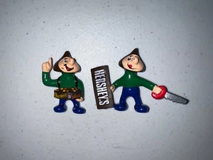 LOT OF 2 Hershey's 1984 Hershkins Kisses Saw & Reese's Pieces PVC Toy Figure - Picture 1 of 5