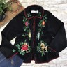 B.P. Design Women's Black Christmas Holiday Cardigan Sweater Jacket SZ L