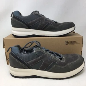 Clarks Mens Wellman Trail Running Shoes Gray 69481 Leather Low Top 11.5M New - Picture 1 of 10