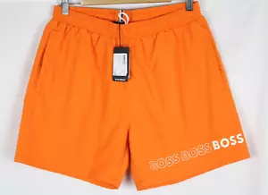 Hugo Boss Men's Swim Trunks 5.5" Shorts Dolphin Size Large Orange 50469300 - Picture 1 of 5