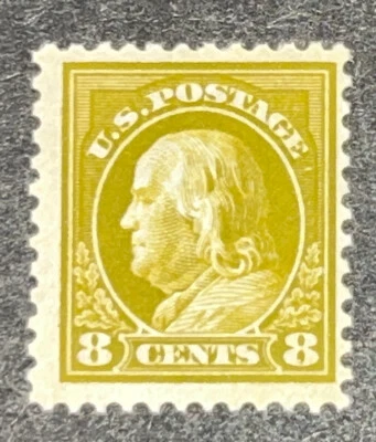 Travelstamps:1917-1919 US Sc# 508, 8c Franklin MINT OG NH olive bistre MNH OG - Image 1 of 4