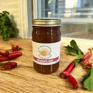 Rhubarb Jam, Homemade Delicious tart Rhubarb Jam , My country Cupboard - Picture 1 of 5