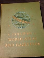 VINTAGE 1946 COLLIER'S WORLD ATLAS AND GAZETTEER HARDCOVER BOOK MAPS LARGE