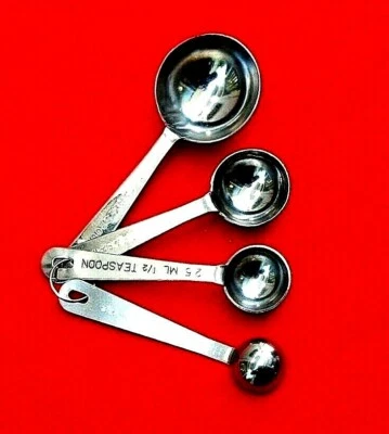 Conjunto de 4 colheres de medição de aço inoxidável ferramentas de qualidade - Imagem 1 de 3