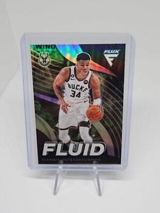 2022-23 Panini Flux Giannis Antetokounmpo Fluid Silver Insert #1 Bucks