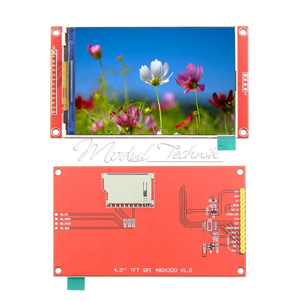 4.0" Inch 480x320 TFT LCD Display Module Screen ST7796S SPI Serial Touch Panel - Bild 1 von 4