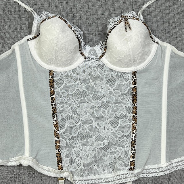 Victoria's Secret Dream Angels Bridal Corset Bustier 3pc White Crystals NWT