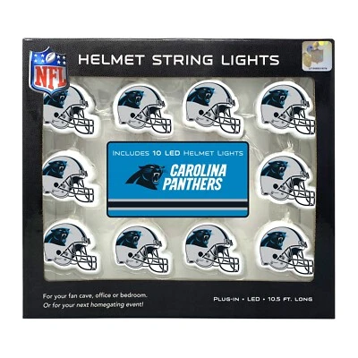 NFL Carolina Panthers LED Helmet String Lights.  11 Feet Long String,10 Lights - Изображение 1 из 3