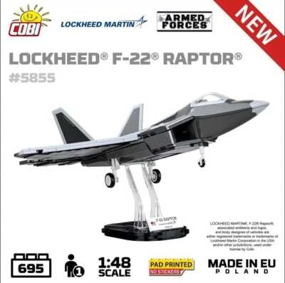 Lockheed F-22 Raptor brick plane model - COBI 5855 - 695 bricks - Image 1 of 4