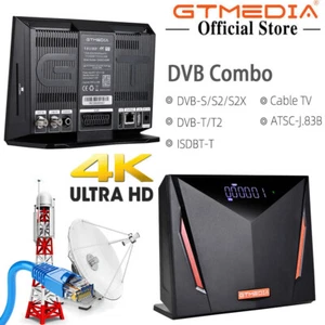 GTMEDIA V8 UHD 4K FTA Satellite Receiver DVB-S2/S2X/T2/C Combo PVR SAT HD TV Box - Picture 1 of 11