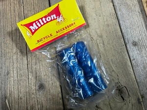 MILTON TRICYCLE GRIPS 3/4 Inch Blue Metal Flake NOS Japan - Picture 1 of 2