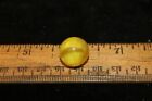 Vintage Early Machine Made Marble Cat's Eye Yellow Clear