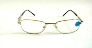 NWT Vintage 90's Rectangle Metal Half Frame Reading Glasses +1.50 (S.Silver) - Picture 1 of 4