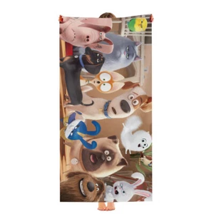 Secret Life Pets Beach Towel Quick Drying Microfiber 30"x60" Birthday Gift - Picture 1 of 8