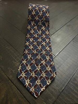 Галстук Tommy Hilfiger мужской бордовый синий пейсли льняной вырез 60x4 - Изображение 1 из 4