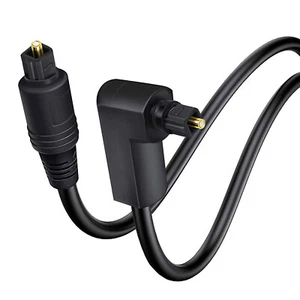 90 Degree Right Angle SPDIF Digital Audio Toslink Optical Sound Bar Cable 1.5m - Picture 1 of 6