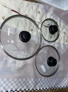 Glass/Metal Pot lid with handle Sold Separately - Picture 1 of 3
