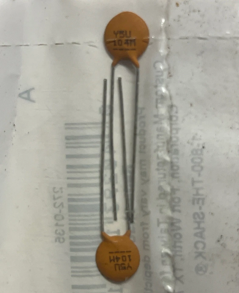 ¡NUEVO! Condensadores de disco de cerámica RadioShack 0,1 uF 2720135 *ENVÍO GRATUITO* Foto 1 de 4