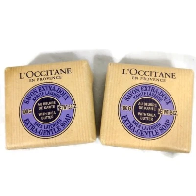 Jabón en barra de lavanda de manteca de karité L'Occitane 100G X 2 NUEVO Foto 1 de 4