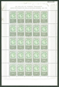 ESPAÑA 1965 - EDIFIL 1689** - CENTENARIO PRIMER SELLO - PLIEGO DE 25 SELLOS - Picture 1 of 2