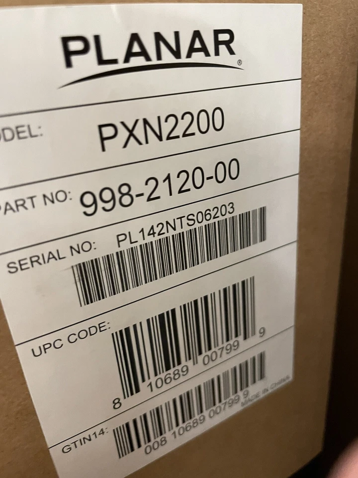PLANAR PXN2200 998-2120-00 22" LED Monitor Black - Brand New, Sealed - Image 1 of 1