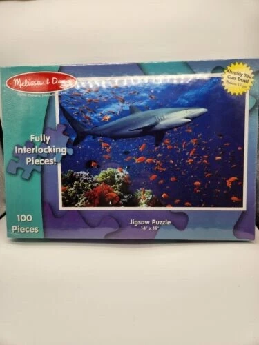 Rompecabezas Melissa and Doug Shark 100 piezas 14" X 19" acabado tamaño #1360 Foto 1 de 1