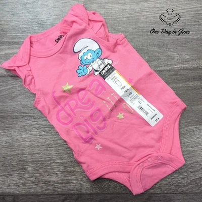 Gorra Okie Dokie Pitufo Manga Una Pieza Talla NB Foto 1 de 3