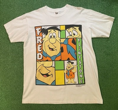 Camiseta Fred Picapiedra Vintage Años 90 Hombres L Puntada Única 1994 Los Picapiedra EE. UU. Foto 1 de 4