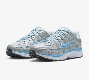 Nike P-6000 Metallic Silver University Blue Sneaker Schuhe 38.5 7.5 CD6404-025 - Picture 1 of 8