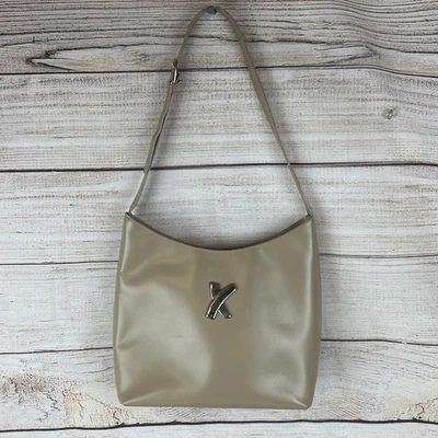 Bolsa de ombro ajustável PALOMA PICASSO couro creme Itália - Imagem 1 de 4