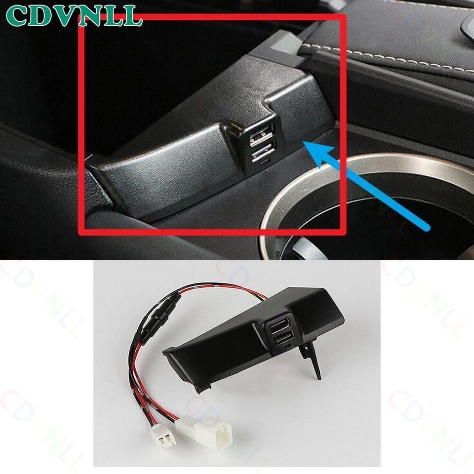Para Lexus NX200t 300 300h 2015-2021 Reemplazar Consola Negra USB Cargador Coche Borde Foto 1 de 4