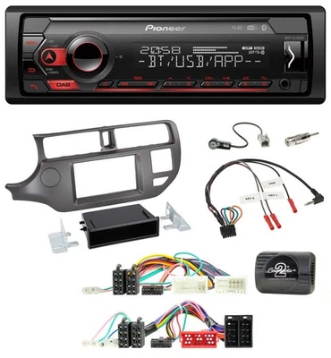 Pioneer Lenkrad USB DAB Bluetooth Autoradio für Kia Rio UB 2011-2015 anthrazit - Bild 1 von 4