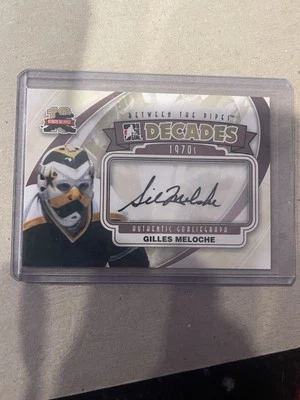 2012 In The Game Between The Pipes Decades 1970s Auto Gilles Meloche Stars Nice! - Image 1 of 3