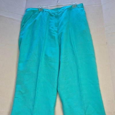 Ruby Rd Green Pants Size 16 with Zip, Hook & 1 Button in Front, 2 Pockets. - Image 1 of 4